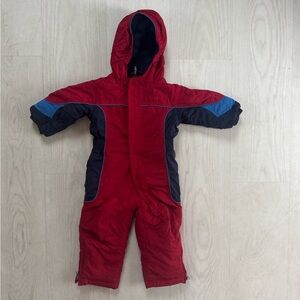 L.L. Bean Red Hooded Snowsuit
